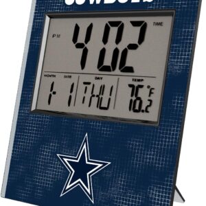 Cross Hatch Digital Desk Clock