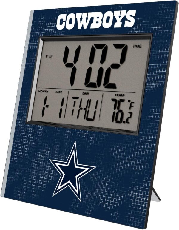 Cross Hatch Digital Desk Clock