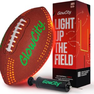 Glow in The Dark Football - Light Up LED Ball - Perfect for Evening Play, Camping, and Beach Fun!