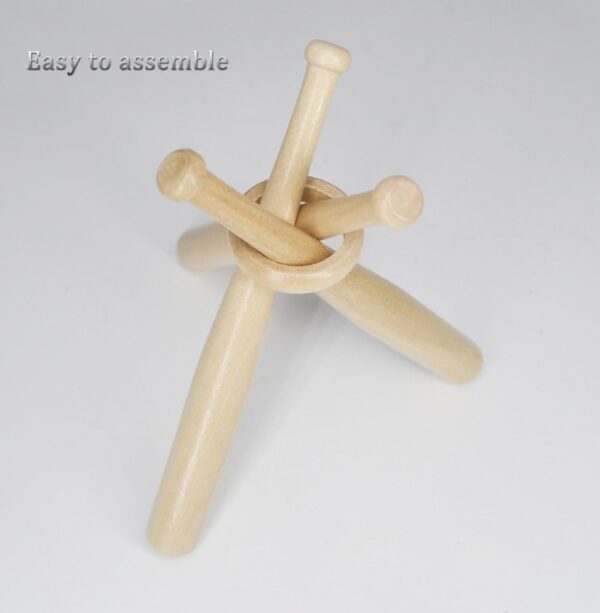 Wooden Baseball Display Stand Holder - Image 2