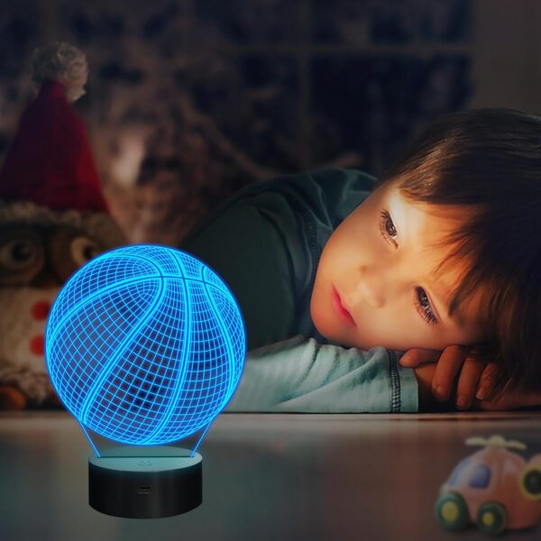 Basketball Gifts 3D Illusion Lamp with Remote Control 16 Colors Changing Sport Fan Room Decoration Boy Kids Room Idea - Image 2