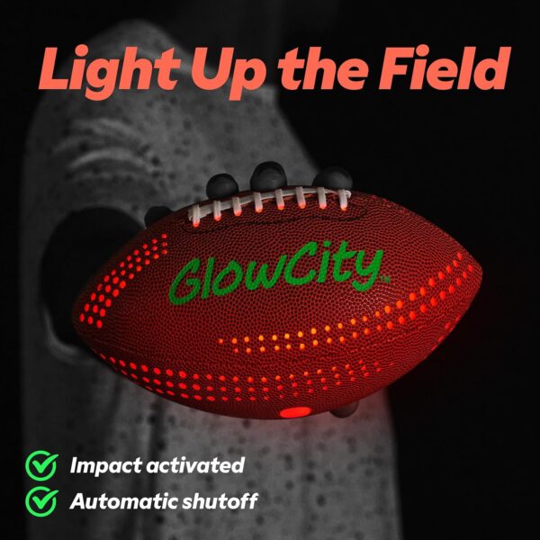 Glow in The Dark Football - Light Up LED Ball - Perfect for Evening Play, Camping, and Beach Fun! - Image 2