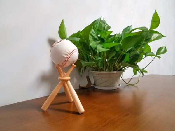 Wooden Baseball Display Stand Holder - Image 4