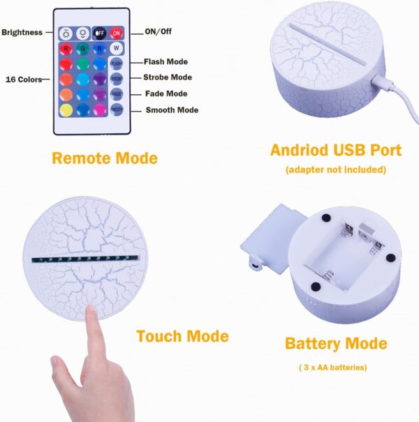 Football Rugby Helmet 3D LED Optical Illusion Acrylic Night Light Suitable for Chiefs KC 7 Colors Change Dimmable USB Powered - Image 4